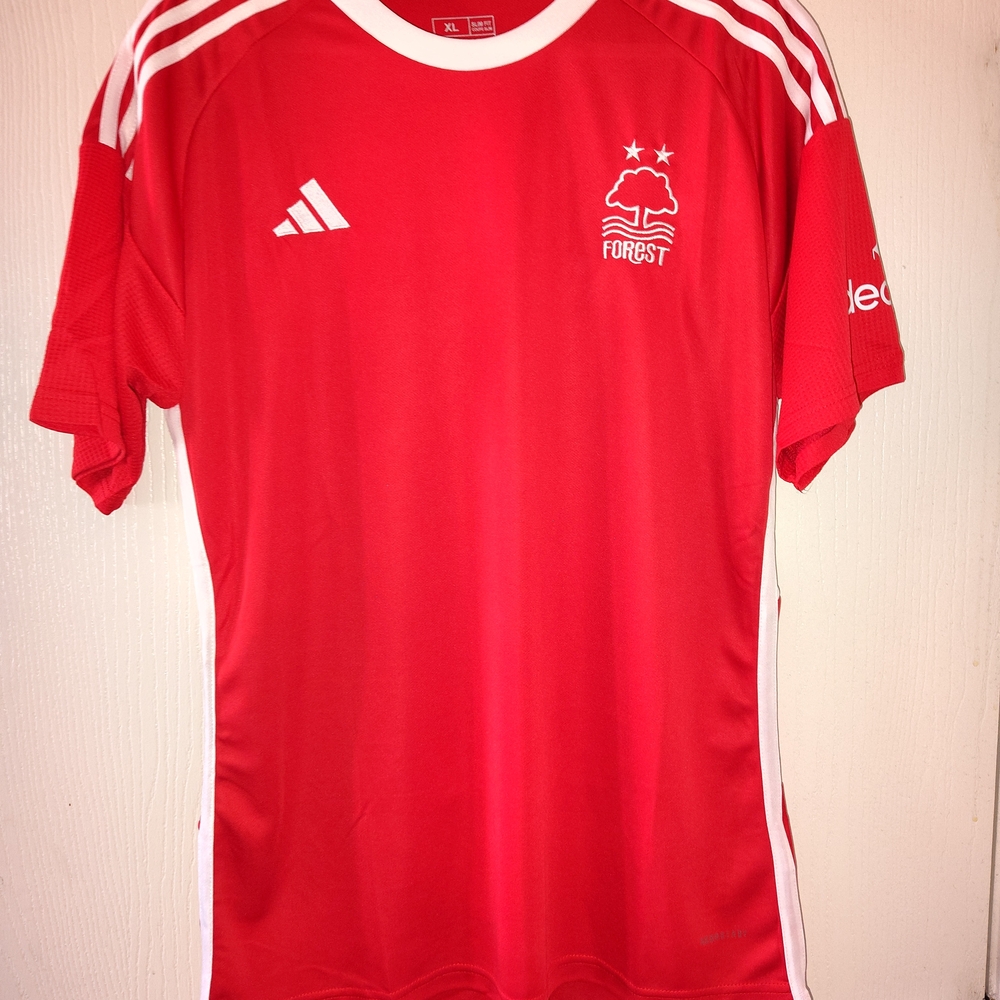 Adidas Scarlet and White Slim Fit Jersey